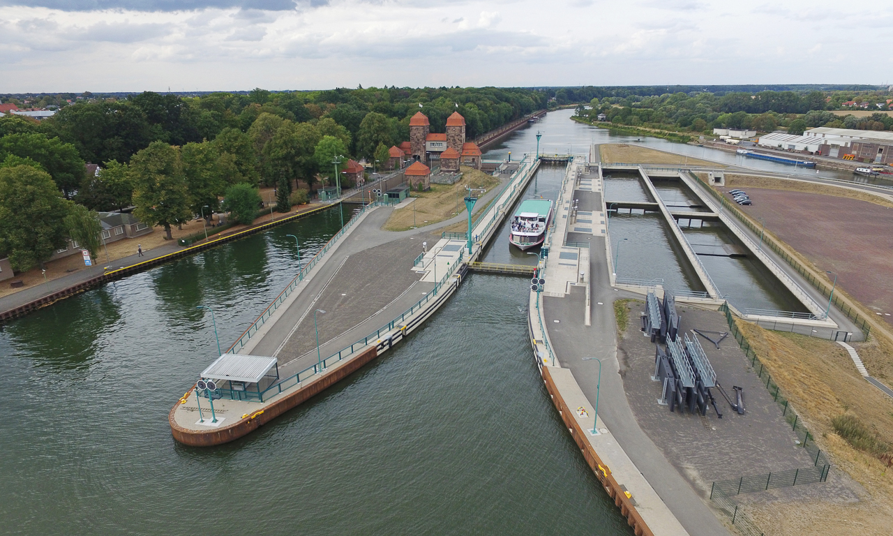 Hafenareal der Mindener Fahrgastschiffahrt